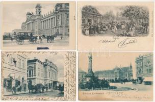 6 db RÉGI magyar város képeslap vegyes minőségben / 6 pre-1905 Hungarian town-view postcards in mixed quality