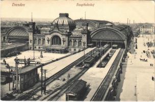 Dresden, Hauptbahnhof / railway station, tram (EK)