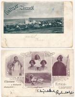 5 db RÉGI magyar város képeslap vegyes minőségben / 5 pre-1945 Hungarian town-view postcards in mixe...