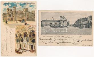 4 db RÉGI magyar város képeslap vegyes minőségben / 4 pre-1945 Hungarian town-view postcards in mixe...