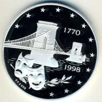 1998. "Német Színház Budapest" Ag emlékérem, 1oz (31,103g) T:PP HUNGARIKA!