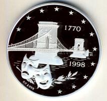 1998. "Német Színház Budapest" Ag emlékérem, 1oz (31,103g) T:PP HUNGARIKA!
