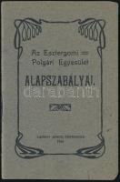 1941 Az Esztergomi Polgári Egyesület alapszabályai, Dr. Etter Jenő polgármester példánya, jó állapotban, 14p