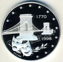 1998. "Német Színház Budapest" Ag emlékérem, 1oz (31,103g) T:PP HUNGARIKA!