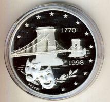 1998. "Német Színház Budapest" Ag emlékérem, 1oz (31,103g) T:PP HUNGARIKA!