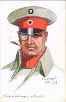 Officier detat-major (allemand) / German staff officer. French military art postcard. Visé Paris No. 33. Leurs Caboches s: Em. Dupuis (EK)