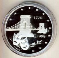 1998. "Német Színház Budapest" Ag emlékérem, 1oz (31,103g) T:PP HUNGARIKA!
