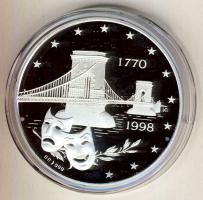 1998. "Német Színház Budapest" Ag emlékérem, 1oz (31,103g) T:PP HUNGARIKA!