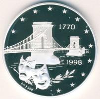 1998. "Német Színház Budapest" Ag emlékérem, 1oz (31,103g) T:PP HUNGARIKA!