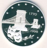 1998. "Német Színház Budapest" Ag emlékérem, 1oz (31,103g) T:PP HUNGARIKA!