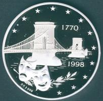 1998. "Német Színház Budapest" Ag emlékérem, 1oz (31,103g) T:PP HUNGARIKA!