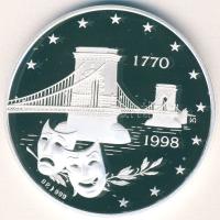 1998. "Német Színház Budapest" Ag emlékérem, 1oz (31,103g) T:PP HUNGARIKA!