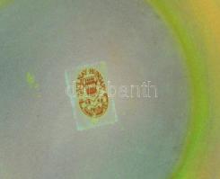 Zsolnay eozin mázas porcelán kínáló tál levél díszítéssel. Jelzett, hibátlan. d: 18 cm