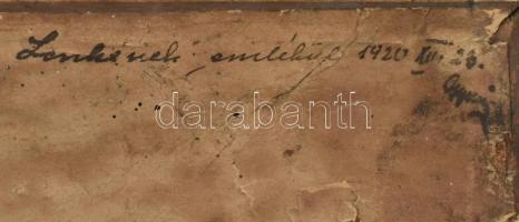 Jelzés nélkül. Pipacsok. Olaj, vászon. Hátoldalán ajándékozási sorokkal 1920-ból. Kissé kopott üvege...