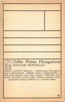 Palóc legény (Rimócz), magyar népviselet / Hungarian folklore art postcard. Orbis Pictus Hungaricus....