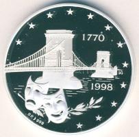 1998. "Német Színház Budapest" Ag emlékérem, 1oz (31,103g) T:PP HUNGARIKA!