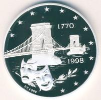 1998. "Német Színház Budapest" Ag emlékérem, 1oz (31,103g) T:PP HUNGARIKA!