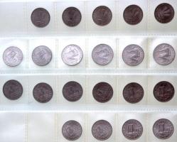 Tartalmas forint-fillér tétel 1946-tól 1980-ig albumba rendezve, benne többek között a ritkább évjár...