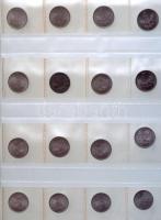 Tartalmas forint-fillér tétel 1946-tól 1980-ig albumba rendezve, benne többek között a ritkább évjár...