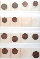 Tartalmas forint-fillér tétel 1946-tól 1980-ig albumba rendezve, benne többek között a ritkább évjár...