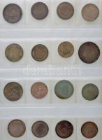 Tartalmas forint-fillér tétel 1946-tól 1980-ig albumba rendezve, benne többek között a ritkább évjár...