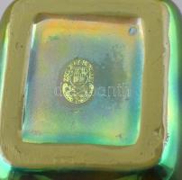 Zsolnay eozin mázas váza, jelzett, hibátlan m: 9,5 cm