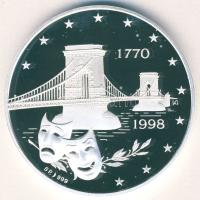 1998. "Német Színház Budapest" Ag emlékérem, 1oz (31,103g) T:PP HUNGARIKA!