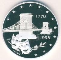 1998. "Német Színház Budapest" Ag emlékérem, 1oz (31,103g) T:PP HUNGARIKA!