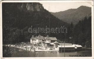 1936 Tusnádfürdő, Baile Tusnad; Plaja / strand, fürdőzők. Foto Adler Oscar / beach, swimming pool, bathers (EK)