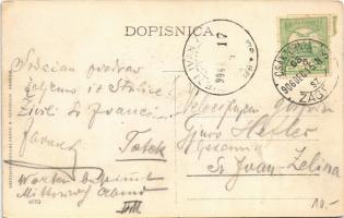 1906 Donja Stubica, Fő tér, templom, üzlet / main square, church, shop + "CSÁKTORNYA - ZÁGRÁB 6...