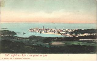 1907 Rab, Arbe; Obci pogled na Rab / Vue generale de Arbe / látkép. J. Bakota kiadása / general view