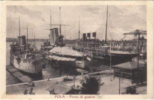 1927 Pola, Pula; Porto di guerra / Italian naval base with battleships (EB)