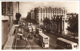 London, Marble Arch & Oxford Street, autobus, automobile