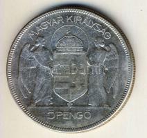 1930. 5P Ag "Horthy jobbra" T:3