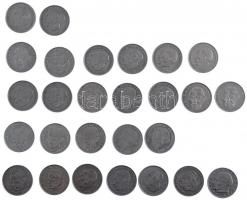 NSZK 1966-1991. 2M Cu-Ni (27x) különféle évjárat illetve verdejelek T:2
FRG 1966-1991. 2 Mark Cu-Ni...