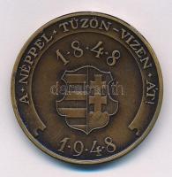 1948. 48-as Díszérem zománcozott Br kitüntetés, rátét és mellszalag nélkül T:2- NMK 528.