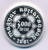 2001. 3000Ft Ag "Ezeréves a magyar pénzverés" kapszulában, tanúsítvánnyal T:PP 
Adamo EM1...