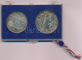 1974. 50Ft Ag "50 éves az MNB" + 100Ft Ag "50 éves az MNB" eredeti, plombált &qu...