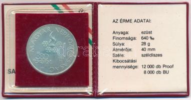 1984. 500Ft Ag "Sarajevoi Téli Olimpia" eredeti tokban, tanúsítvánnyal T:BU 
Adamo EM76
