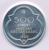 1990. 500Ft Ag "Mátyás király - Buda" T:BU Adamo EM114