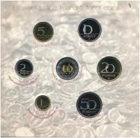 2008. 1Ft-100Ft (7xklf) darabos forgalmi sor "Búcsú az egy- és kétforintostól" dísztokos s...