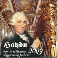 2009. 5Ft-200Ft Haydn (6xklf) forgalmi érme sor + Joseph Haydn Ag emlékérem (12g/0.999/29mm) T:PP patina Adamo FO43.4
