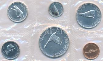 Kanada 1967. 1c - 1$ (6xklf) forgalmi sor fólia tokban T:1 kis patina 
Canada 1967. 1 Cent - 1 Doll...