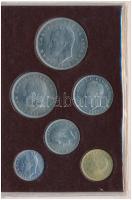 Spanyolország 1975. 50c-100P (6xklf) forgalmi sor, barna műbőr tokban tanúsítvánnyal T:1 
Spain 197...