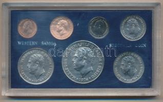 Szamoa 1974. 1s-1T (7xklf) forgalmi szett műanyag tokban T:1  Samoa 1974. 1 Sene - 1 Tala (7xdiff) coin set in case C:UNC