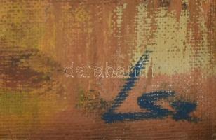 ifj. Iván Szilárd (1955-): Játék a szobában. Olaj, vászon, jelzett. Hátoldalán feliratozott. Üvegeze...