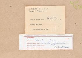 Blaskó János (1919-1988): Dunatáj Bogdánynál (Dunabogdány). Akvarell, papír, jelzett. Hátoldalán Kép...