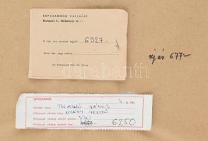 Blaskó János (1919-1988): Nyári felhő. Akvarell, papír, jelzett. Hátoldalán Képcsarnok Vállalat címk...