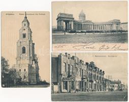 3 db RÉGI orosz város képeslap / 3 pre-1945 Russian town-view postcards