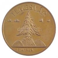 1989. "Temesvár 1514,1989 / Ne hagyd el Erdélyt, Erdélyt Istenem" aranyozott fém emlékérem (42,5mm) T:1- (eredetileg PP)